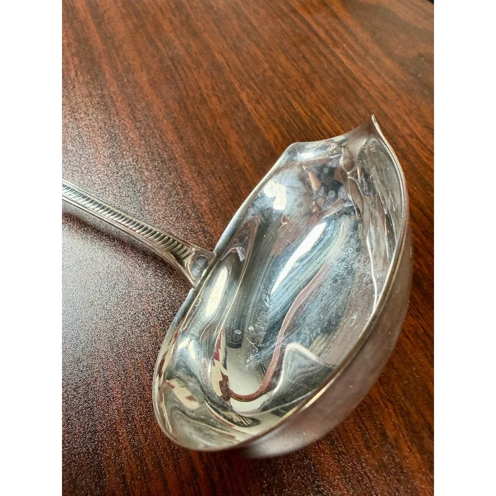 Vintage Sweden Extra Primans ALP Silverplate Gravy Sauce Ladle Floral Ornate